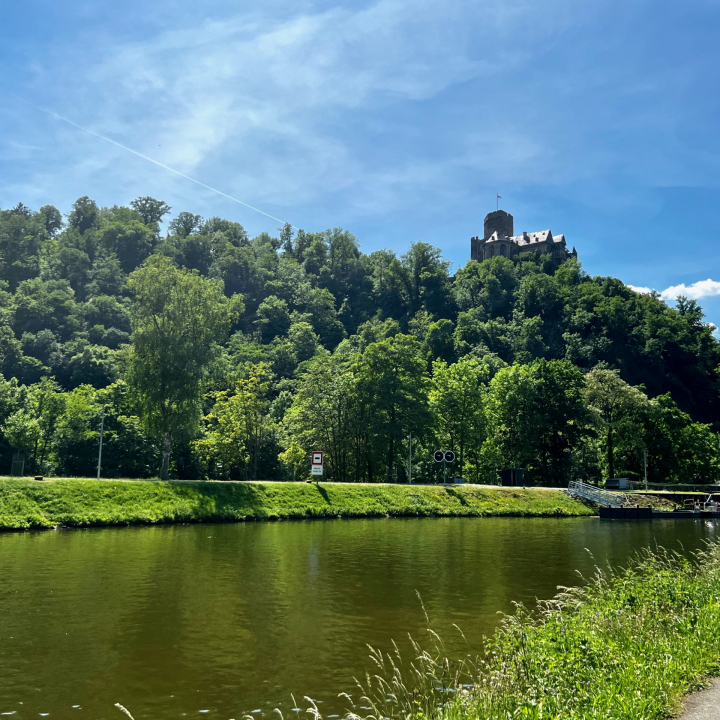 Blick auf Burg Lahneck