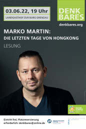 Lesung: Marko Martin - Die letzen Tage von Hongkong