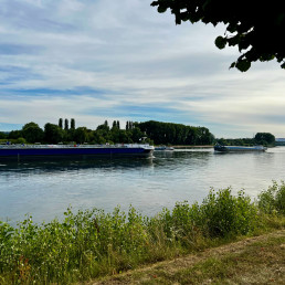 Blick auf den Rhein in Engers
